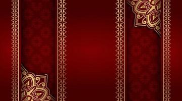 simple background with gold ornament border vector