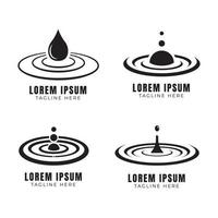 collection of water drop logos vector