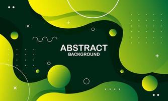 Abstract green liquid background. Fluid shapes composition. Vector illustration