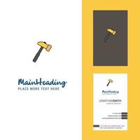 Hammer Creative Logo and business card vertical Design Vector