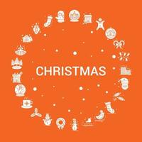 Christmas Icon Set Infographic Vector Template