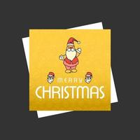 Christmas card design with elegant design and yellow background vector