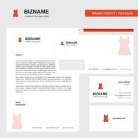 Girls skirt Business Letterhead Envelope and visiting Card Design vector template