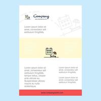 Template layout for Beach comany profile annual report presentations leaflet Brochure Vector Background