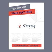 Map location Title Page Design for Company profile annual report presentations leaflet Brochure Vector Background