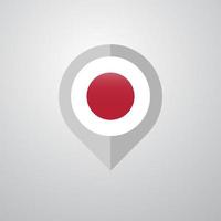 puntero de navegación de mapa con vector de diseño de bandera de japón