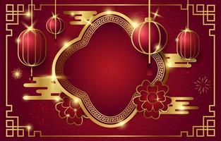 Chinese New Year Deep Red Background vector