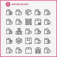 Shipping Delivery Line Icon Pack For Designers And Developers Icons Of Shipment Shipping Up Upload Box Delivery Package Packages Vector