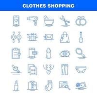 Clothes Shopping Line Icon for Web Print and Mobile UXUI Kit Such as File Sale Shopping Rate Shopping Hand Bag Tag Pictogram Pack Vector