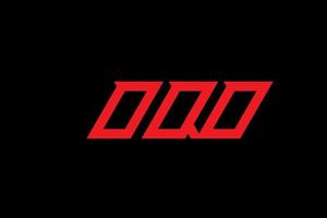 diseño de logotipo de letra y alfabeto oqo vector