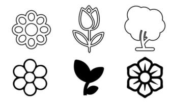 Flower icons vector collection, illustration logo template in trendy style. Suitable for many purposes. Spring symbol for your web site design, logo, app, UI. Vector illustration, EPS10.