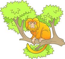 cute funny monkey vector