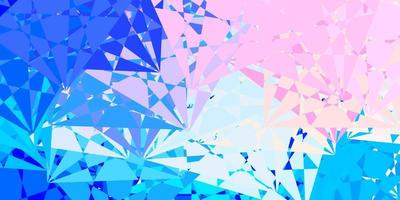 Light Pink, Blue vector template with triangle shapes.