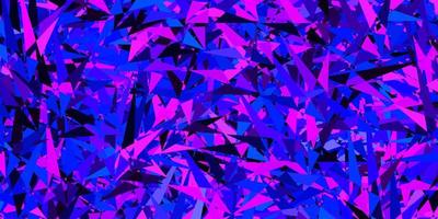 Dark Pink, Blue vector template with crystals, triangles.