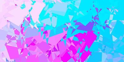 Light pink, blue vector texture with memphis shapes.