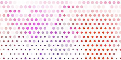 Light pink, red vector texture with disks.