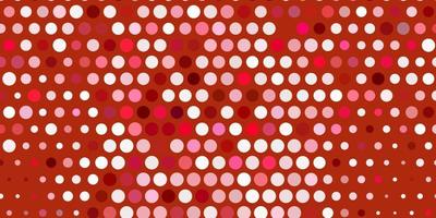 plantilla de vector rosa claro, rojo con círculos.