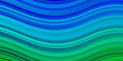 Light Blue, Green vector background with curves.