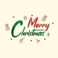 christmas typography design template vector