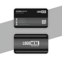 Business card design template black vector