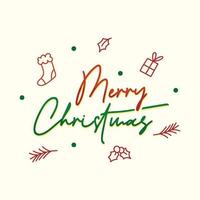 christmas typography design template vector