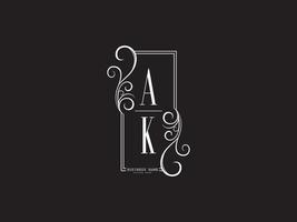 Initials Ak Logo Icon, Luxury Ak ka Letter Logo Design For Business vector