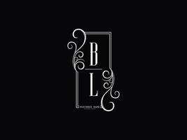 Initials BL Logo Image, Luxury Bl lb Letter Logo Design vector