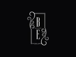 Initials BE Logo Image, Luxury Be eb Letter Logo Design vector