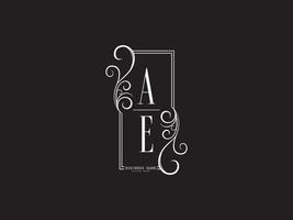 icono del logotipo de iniciales ae, diseño de logotipo de carta de lujo ae ea para empresas vector