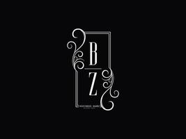 Initials BZ Logo Image, Luxury Bz zb Letter Logo Design vector