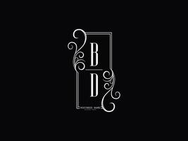 Initials BD Logo Image, Luxury Bd db Letter Logo Design vector