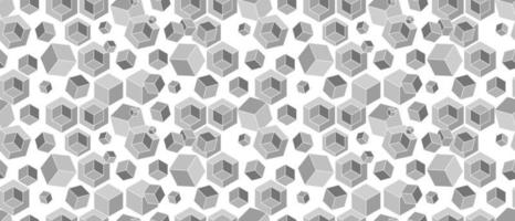 Seamless pattern with cubic structure greyscale. Endless cubic background. Isometric repeatable backdrop. vector