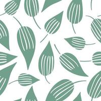 Vector seamless pattern with leaves, repeatable minimalistic background. Repeatable botanical backdrop.