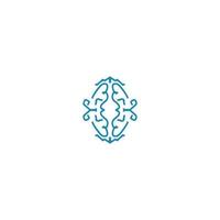 logo with abstract line concept vector