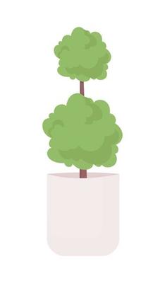 Creative cutout of shrub semi flat color vector object. Editable element. Full sized item on white. City decorations simple cartoon style illustration for web graphic design and animation