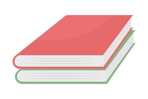 Stack of books semi flat color vector object. Editable element. Full sized item on white. Study and learn. Educational literature simple cartoon style illustration for web graphic design and animation