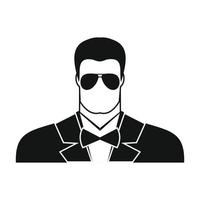 Bodyguard agent man icon