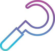 sickle tool farm harvest - gradient icon vector