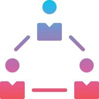 collaboration teamwork branch department employee - solid gradient icon vector