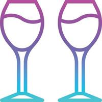 wine alcohol glass cheers beverage - gradient icon vector