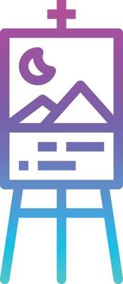 art drawing night water color stand - gradient icon