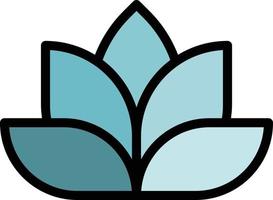 lotus flower spa - filled outline icon vector