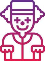 clown face circus - gradient icon vector