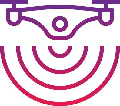 drone wifi camera - gradient icon vector