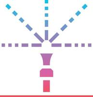 sprinkler water farm spread - gradient solid icon vector