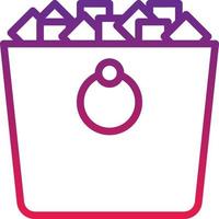ice bucket cold freeze beverage - gradient icon vector
