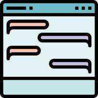 chat communication social - filled outline icon vector