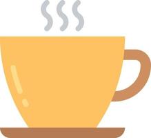 taza de café caliente bebida de chocolate - icono plano vector
