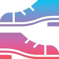 shoes fashion - gradient solid icon vector
