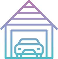 garage car repair automobile real estate - gradient icon vector